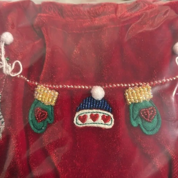 🎄 Sophie Rose Red Velvet Christmas Dress withh Holiday Embellishments size 6X - Picture 14 of 14